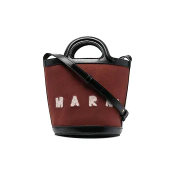 MARNI Logo Printed Bucket Bag