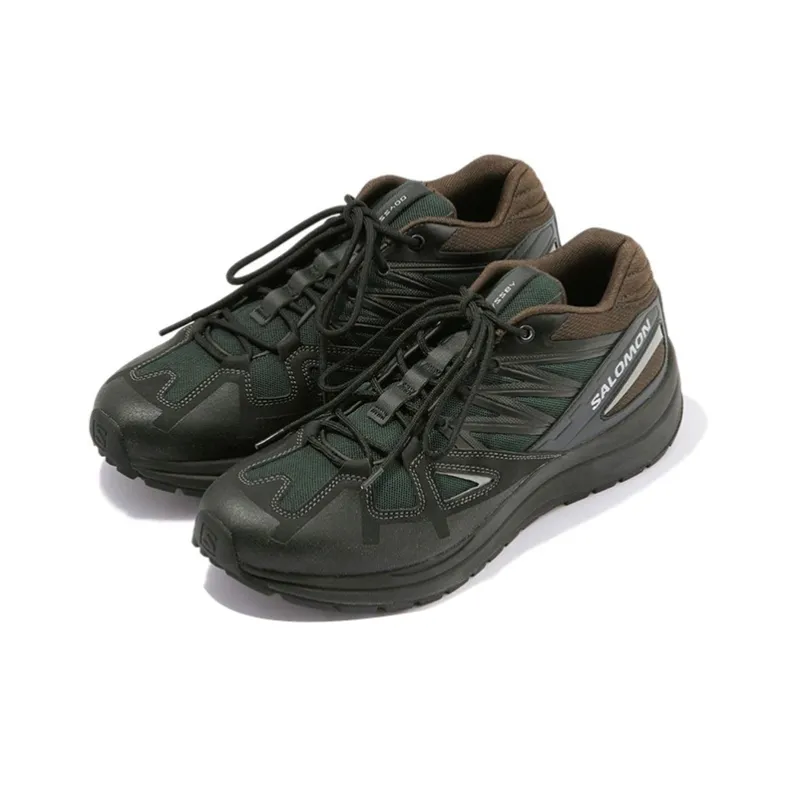 And Wander x SALOMON Odyssey 1 Cushioning Anti-Slip Wear-Resistant Breathability Low-Top Hiking Shoes Men's Green Brown-2