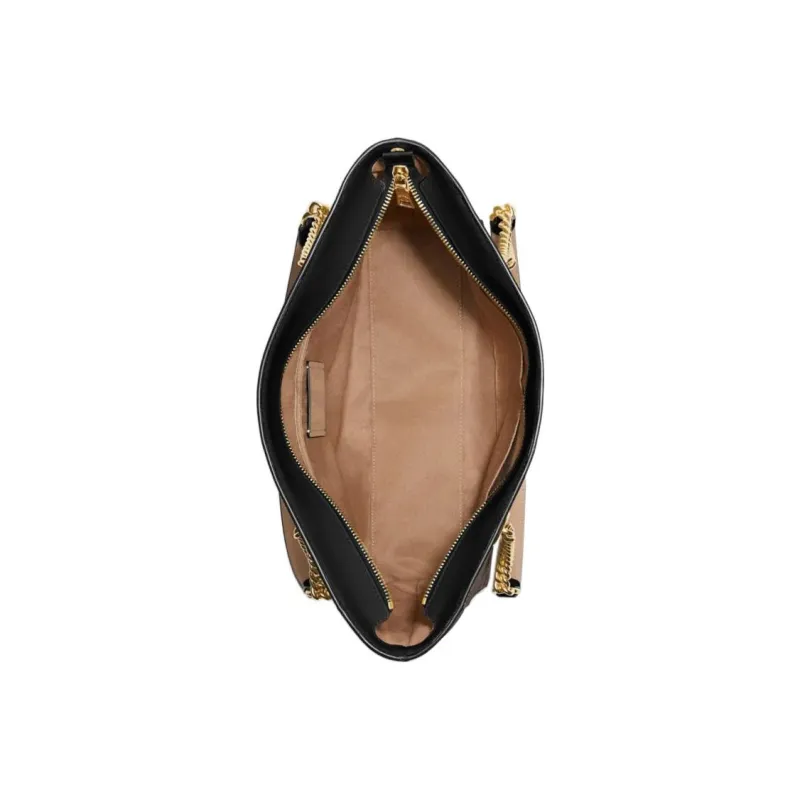 COACH Cammie Artificial Leather Tote Bag, Shopping Bag, Shoulder Bag, Handbag Large Size Women's Brown & Black-2