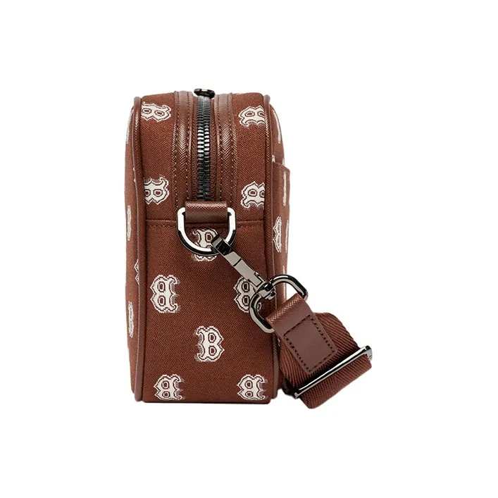MLB Monogram Collection Polyester Tofu Bag Combo Bag Camera Bag Shoulder Bag Crossbody Bag Regular Unisex Red Brown-3