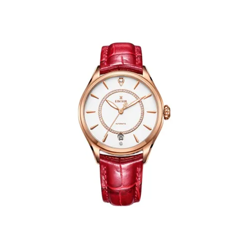 EBOHR 메커니컬 무브먼트 여성 EBOHR 마스터 컬렉션 중국 시계 34MM 화이트
