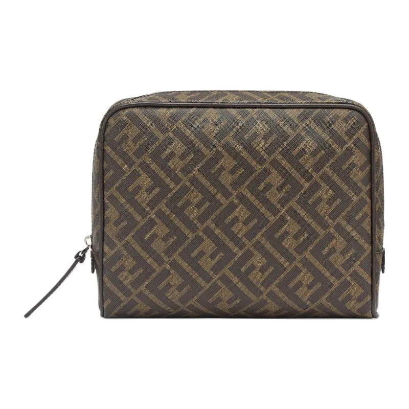 FENDI Beauty Case With FF Motif Brown/Black-0
