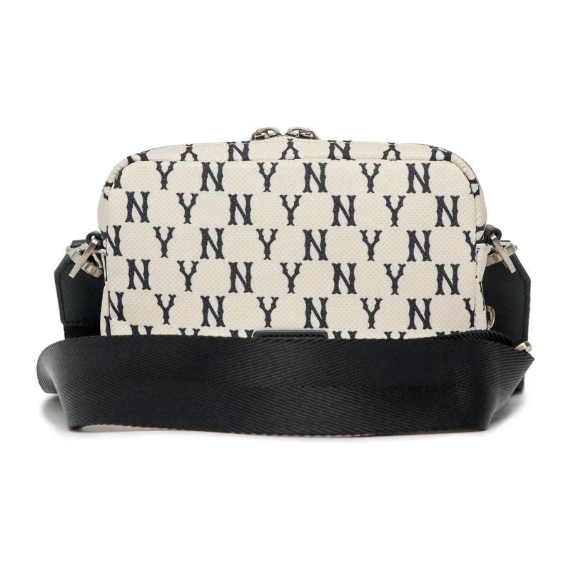 MLB Monogram Collection Polyester Combo Bag Shoulder Bag Crossbody Bag Mini Unisex Black White-2