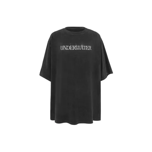 UNDERWATER T-Shirts Unisex Sandwashed Black