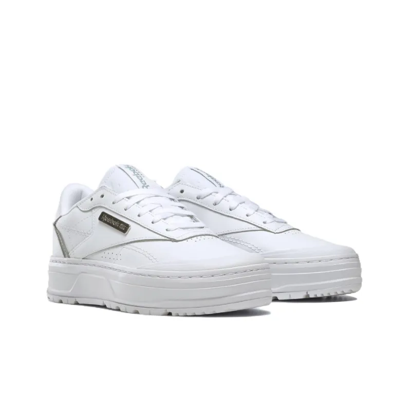 Reebok Club C Lightweight Wear-resistant And Non-slip Low-Top Skateboard Shoes Women's White Green-2