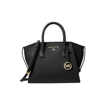 MICHAEL KORS Avril Soft Leather Shoulder Bag Crossbody Bag Handbag Small Size Women's Black