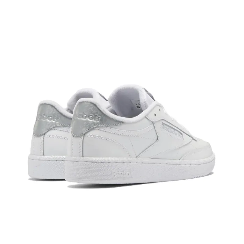 Reebok Club C 85 Low-Top Skateboard Shoes Women's White Gray-3