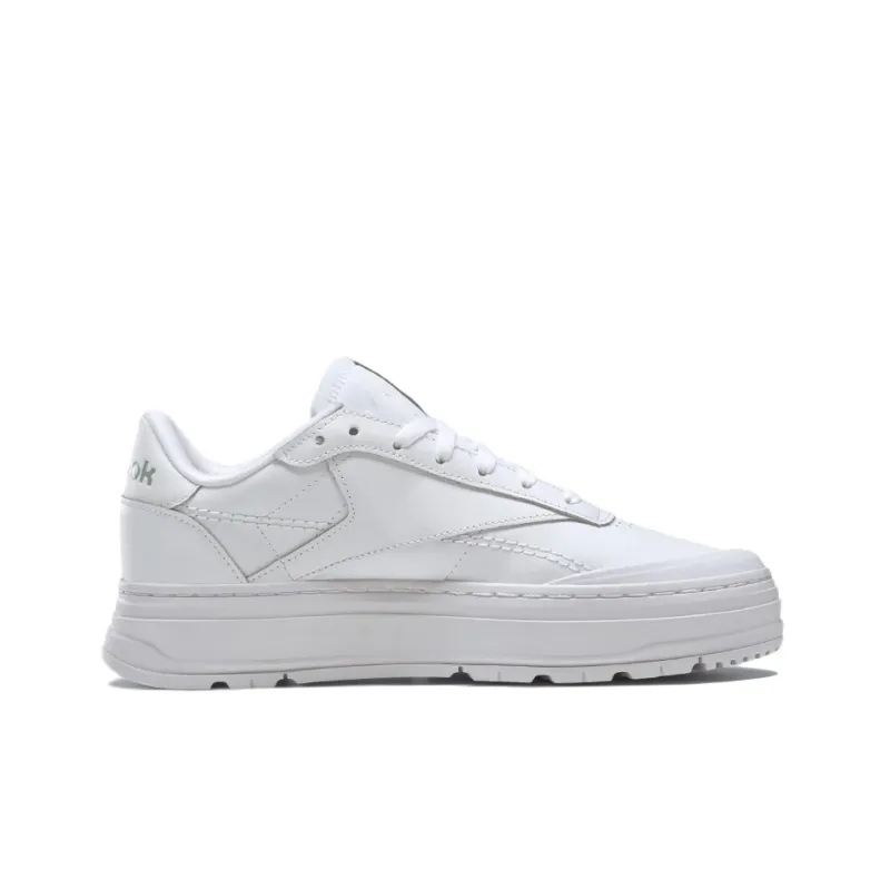 Reebok Club C Lightweight Wear-resistant And Non-slip Low-Top Skateboard Shoes Women's White Green-1