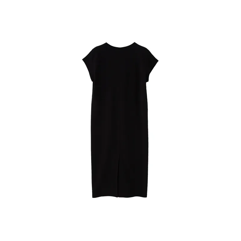 SOON FLOWER Short Sleeved Dress Women's Black-1