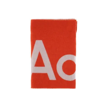 Acne Studios Knit Scarves Unisex Orange/White