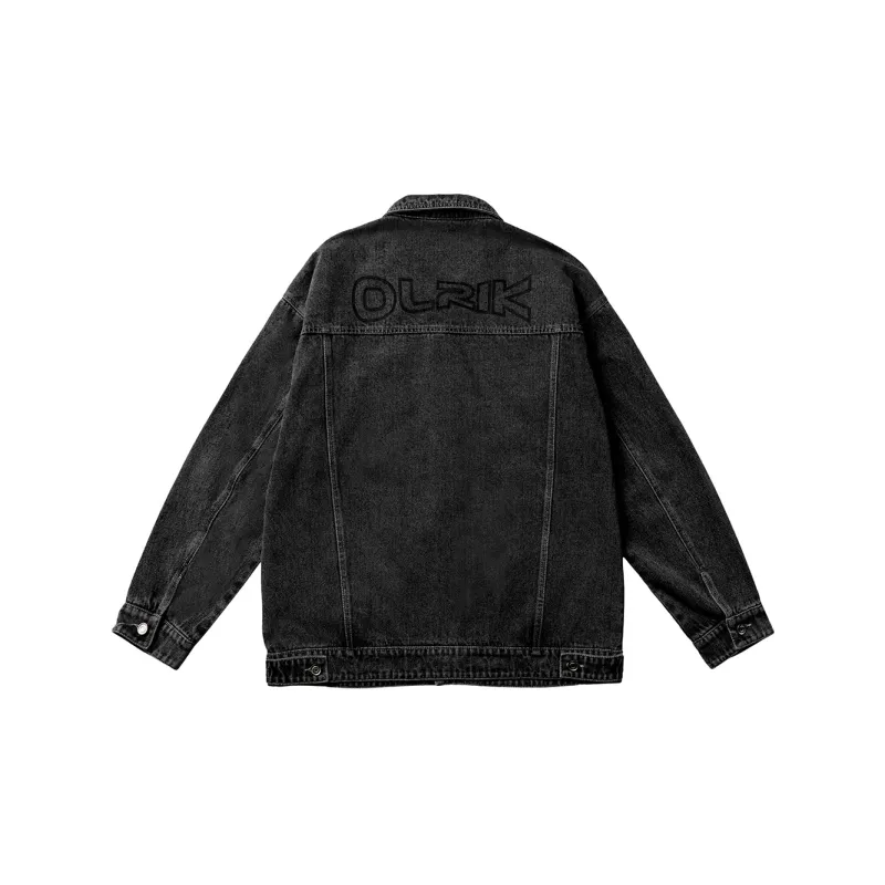 OLRIK Loose Fit Denim Jacket Fall Unisex-1