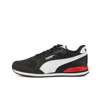 PUMA St Runner V3 Anti Slip Wear Resistant Low Top Casual Shoes Unisex Black White Red