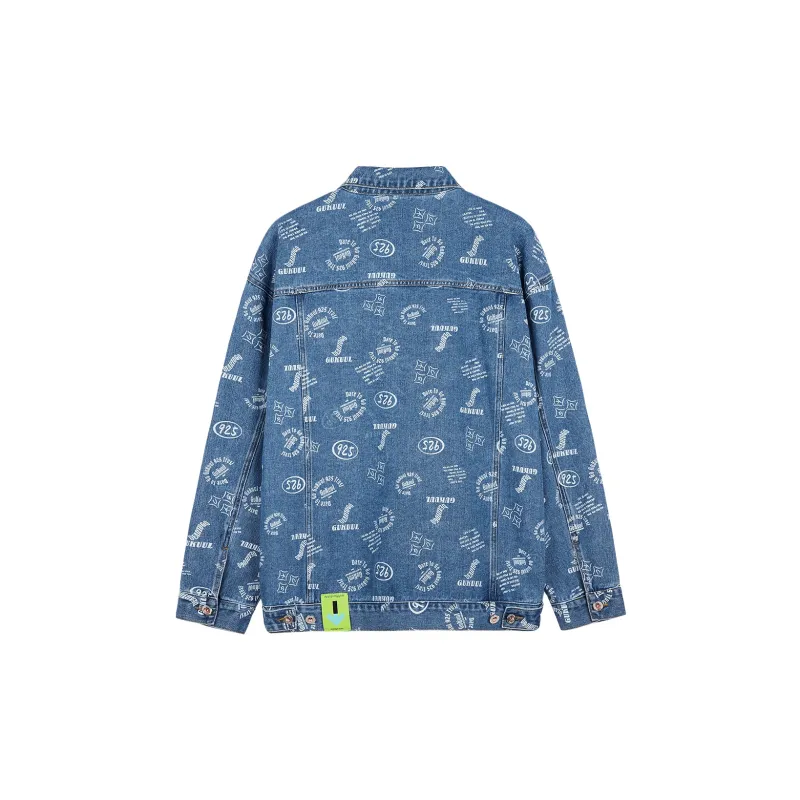 GUKUUL Loose Fit Denim Jacket Unisex Blue-1