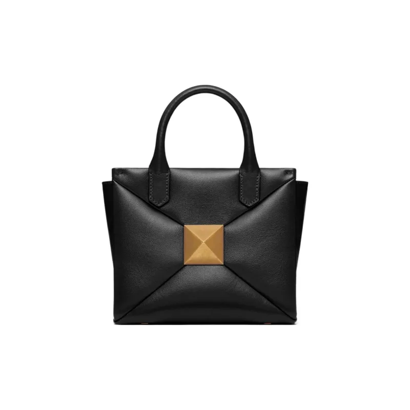 Valentino One Stud Leather Shoulder Bag Crossbody Bag Handbag Women's Midnight Black-2
