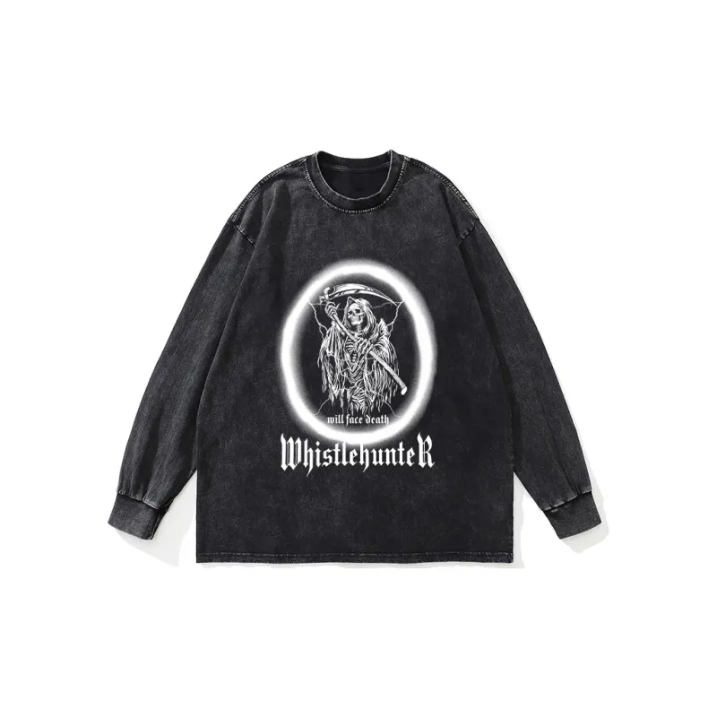 WHISTLEHUNTER Long Sleeved T Shirt Men's Black-0