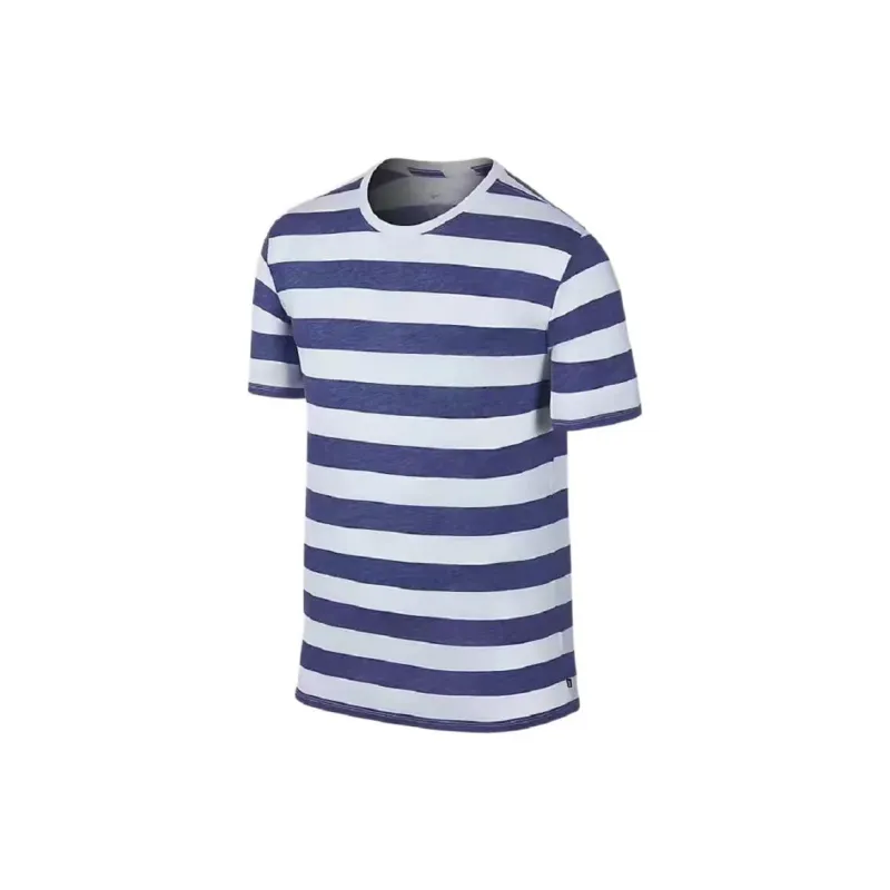 Nike T Shirts Men White Blue-0