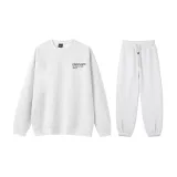 White sweatshirt + white sweatpants