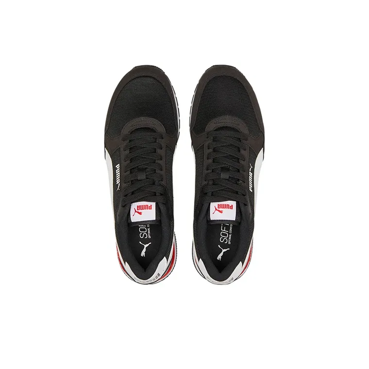 PUMA St Runner V3 Anti Slip Wear Resistant Low Top Casual Shoes Unisex Black White Red-3