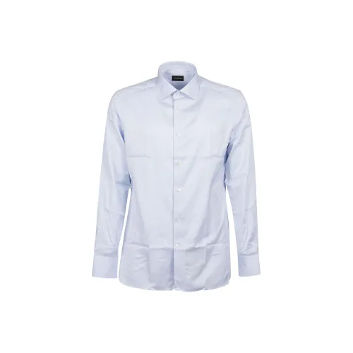 Ermenegildo Zegna Shirts Men Light Blue