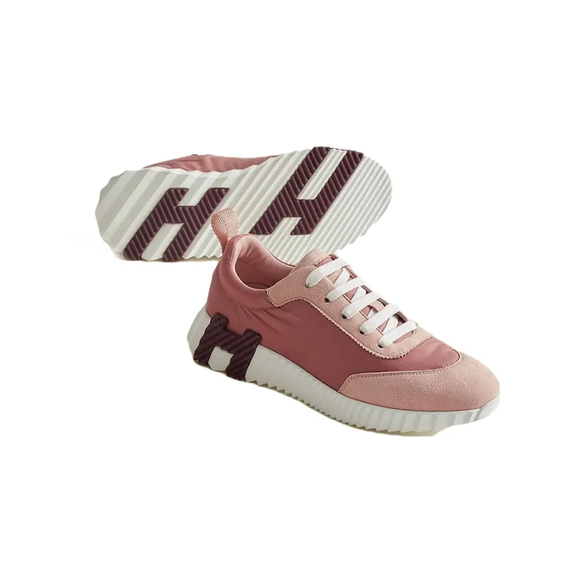 HERMES Bouncing Cushioning Anti Slip Wear Resistant Breathability Low Top Casual Shoes Women's Pink-4