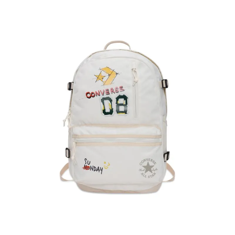 Converse Straight Edge Polyester Backpack Regular Unisex White-0