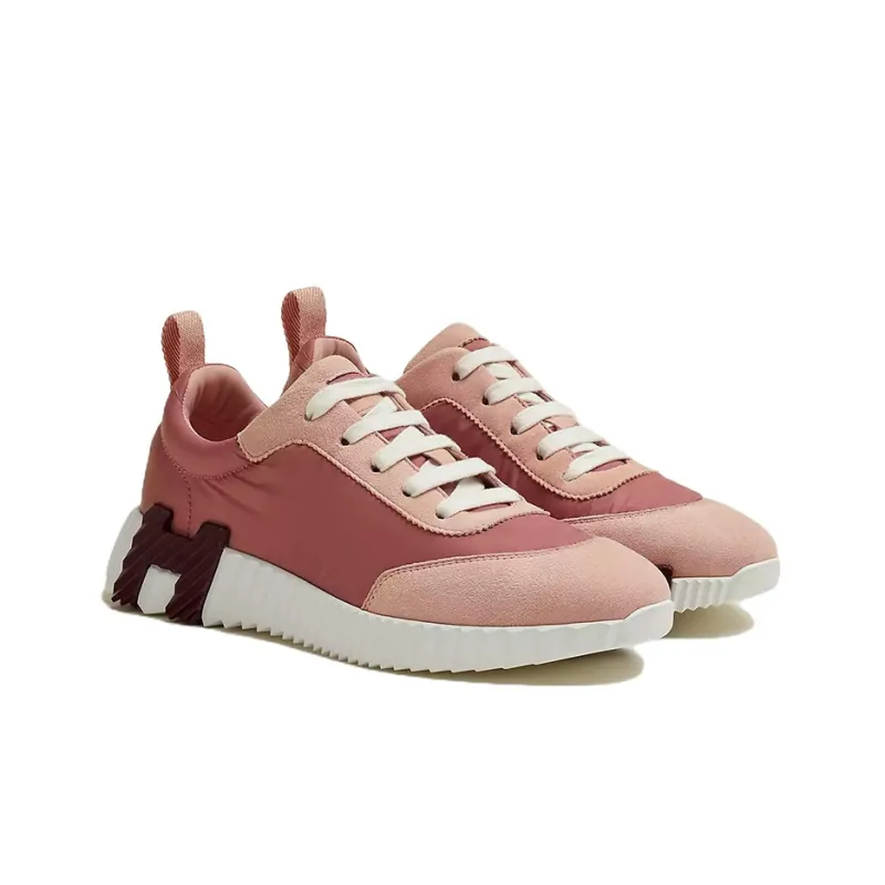 HERMES Bouncing Cushioning Anti Slip Wear Resistant Breathability Low Top Casual Shoes Women's Pink-2