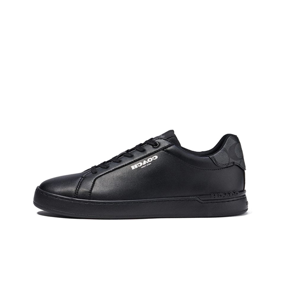 COACH Low-Top Stylish Skateboarding Shoes Men's Black - POIZON
