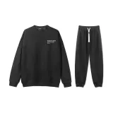 Washed black sweatshirt + washed black sweatpants