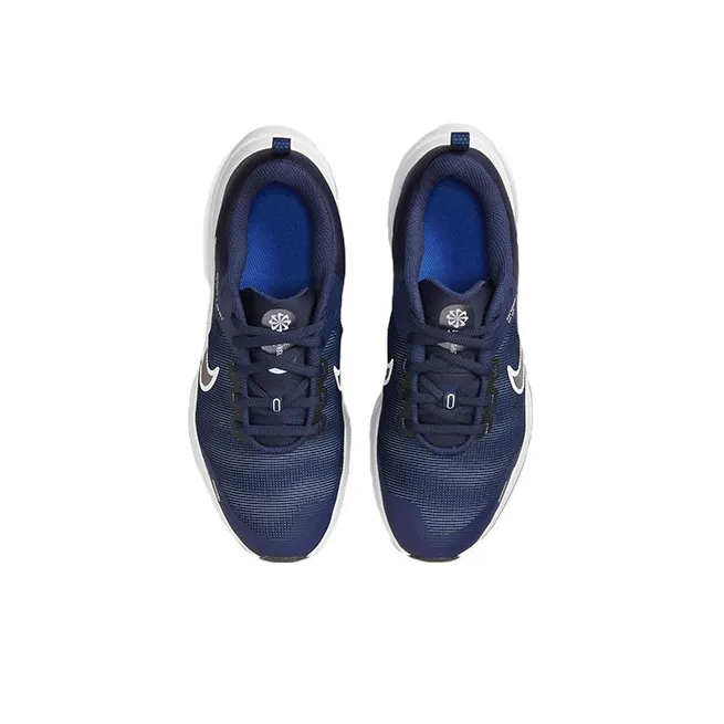 Nike Downshifter 12 Cushioning, Slip Resistant, And Abrasion Resistant Low Top Running Shoes GS Blue White Purple-3