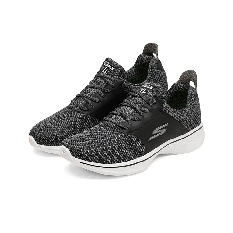 Skechers Go Walk 4 Casual Shoes Women's Low-Top Black/White-2