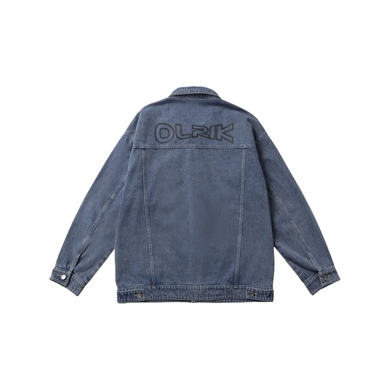 OLRIK Loose Fit Denim Jacket Fall Unisex-6