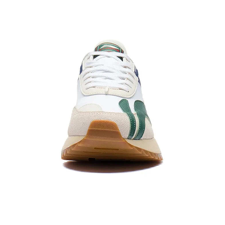 LiNing Shock Absorbers Slip Resistant, Abrasion Resistant, Lightweight Low Top Sports Casual Shoes Men's White Green-4