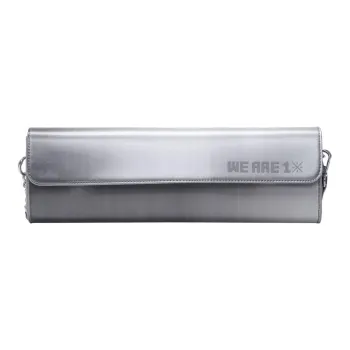 LiNing Glare Collaboration Synthetic Leather Shoulder Bag, Crossbody Bag Regular Unisex Silver Gray