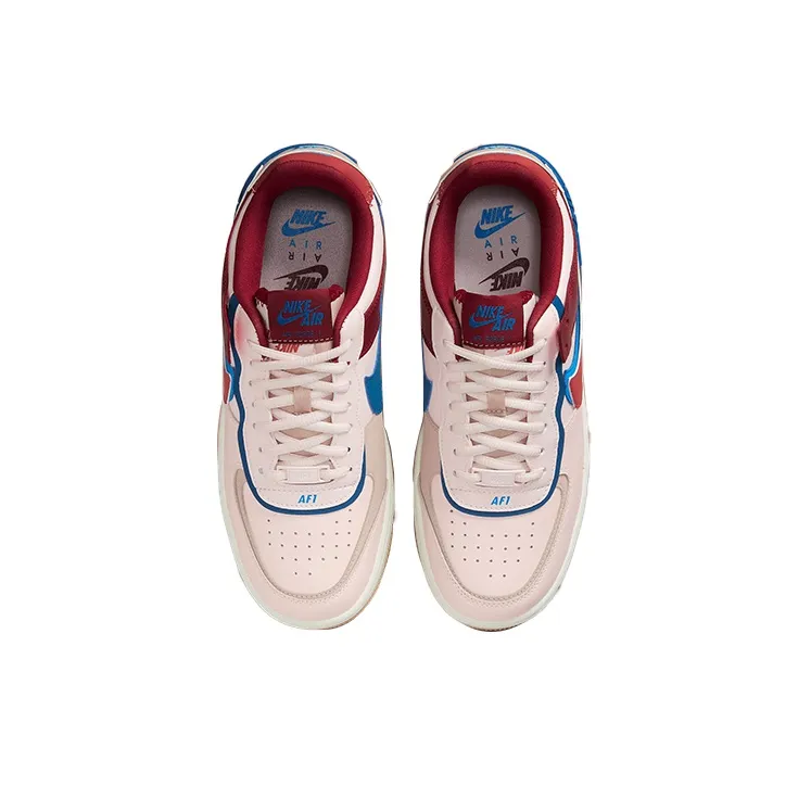 Nike Air Force 1 Low Shadow Light Soft Pink Team Red Blue Women's-3
