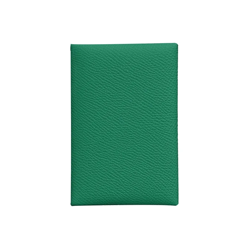 HERMES Epsom Calfskin Business Card Holder Zero Wallet Card Holder Women's O6 Vert Jade Emperor Green-0