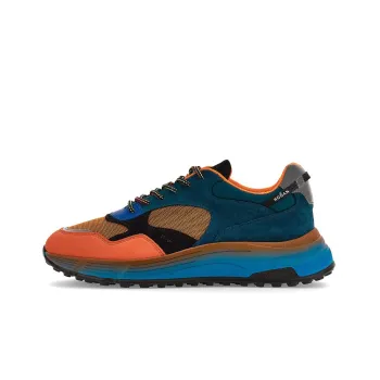 HOGAN Hyperlight Casual Shoes Men Low-Top Blue/Brown/Orange