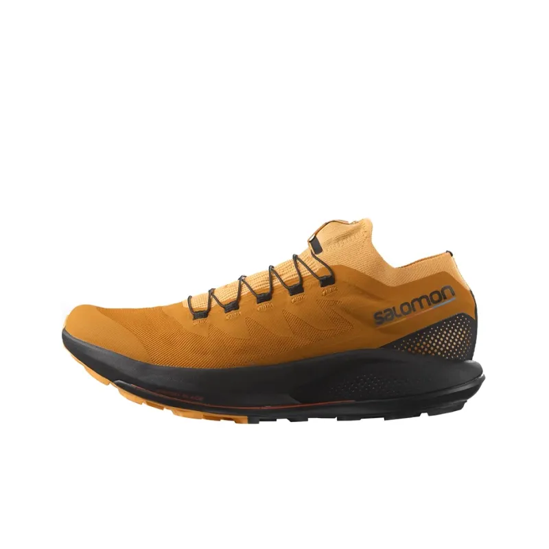 SALOMON Pulsar Trail Durable Breathable Lightweight Low Top Trail Running Running Shoes Men's Yellow Black-0