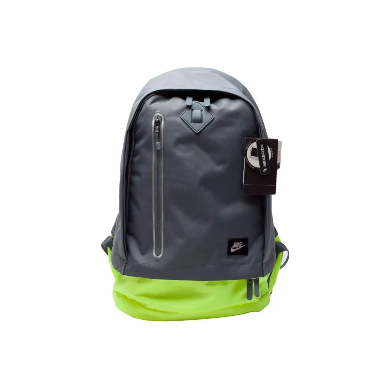 Nike Polyester Backpack Dual Strap Bag Regular Unisex Black Neon Yellow-0