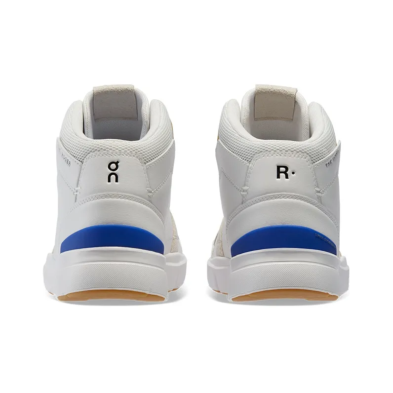 FEIDELEI x On The Roger Clubhouse Non slip Lightweight Mid Top Skateboard Shoes Men's White Indigo-4