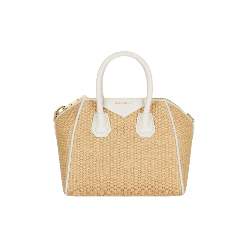 GIVENCHY Antigona Cotton And Polyamide Blend Shoulder Bag Crossbody Bag Handbag Mini Women's Beige-0