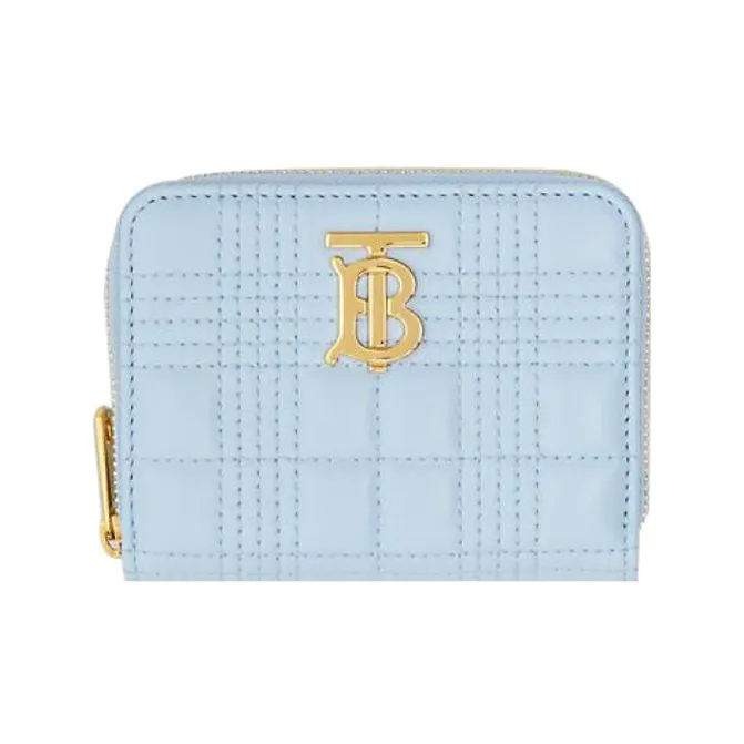 Burberry Lola Lola Bag Lambskin Wallet Women's Light Blue-0