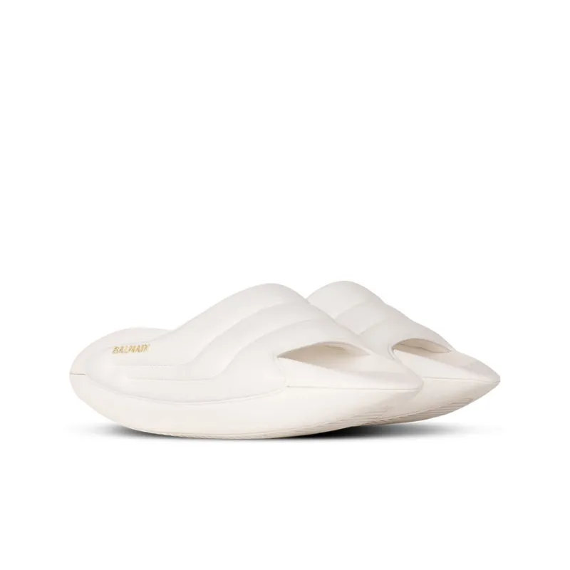 BALMAIN B IT Odor Resistant Slide Slippers Women's White-1