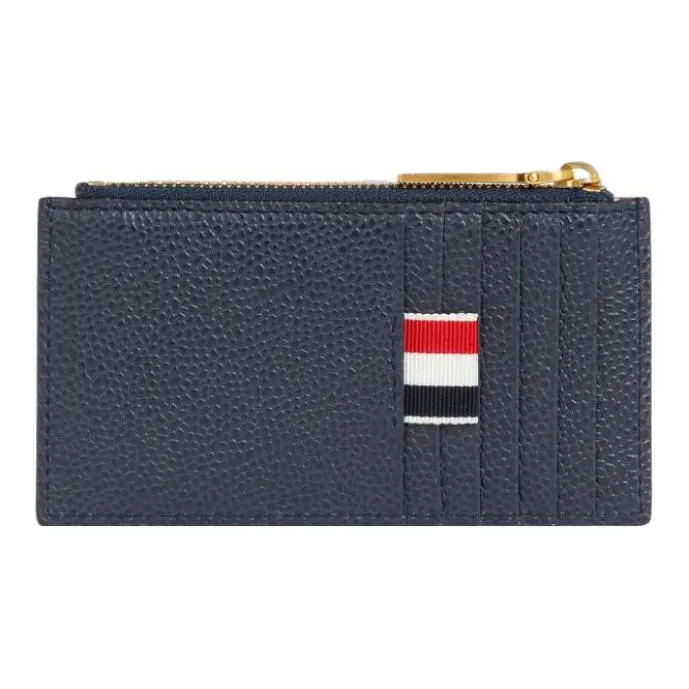 THOM BROWNE· Calfskin Card Holder Men's Marine Blue-2