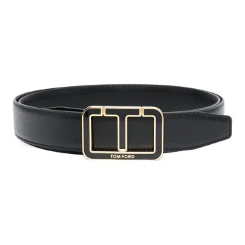 TOM FORD Logo buckle Leather Belt