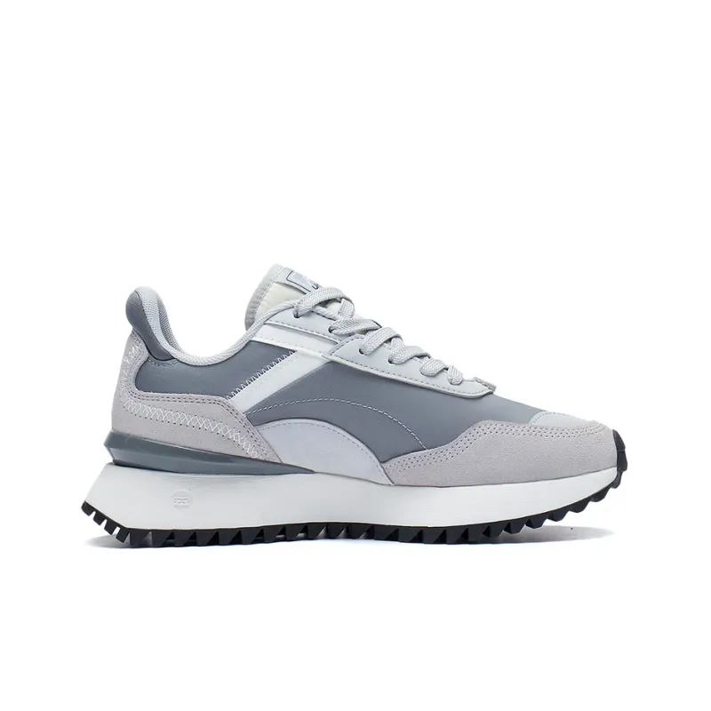 LiNing Zaiwu Cushioned Anti Slip And Wear Resistant Lightweight Low Top Sports Casual Shoes Men's White Gray-1