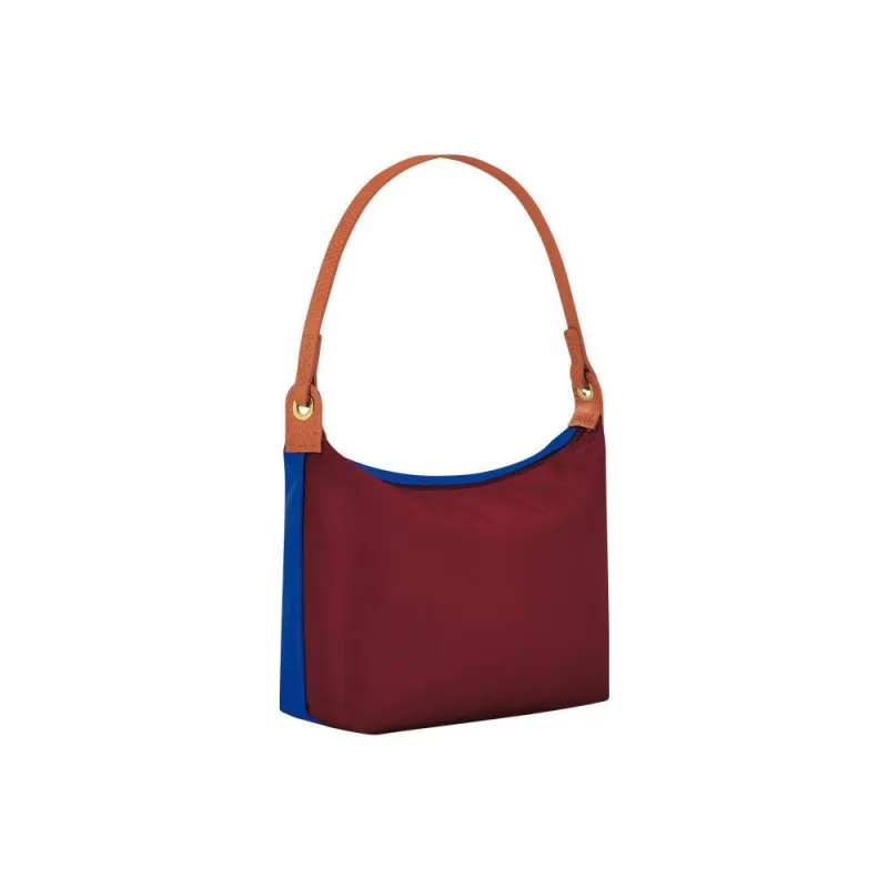 LONGCHAMP Le Pliage Re play Canvas With Leather Trim Shoulder Bag Handbag Shoulder Bag Women's Red & Blue-1