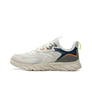 Anta Cushioned Anti-Slip Wear-Resistant Breathable Lightweight Low-Top Running Shoes Men's White Gray Blue