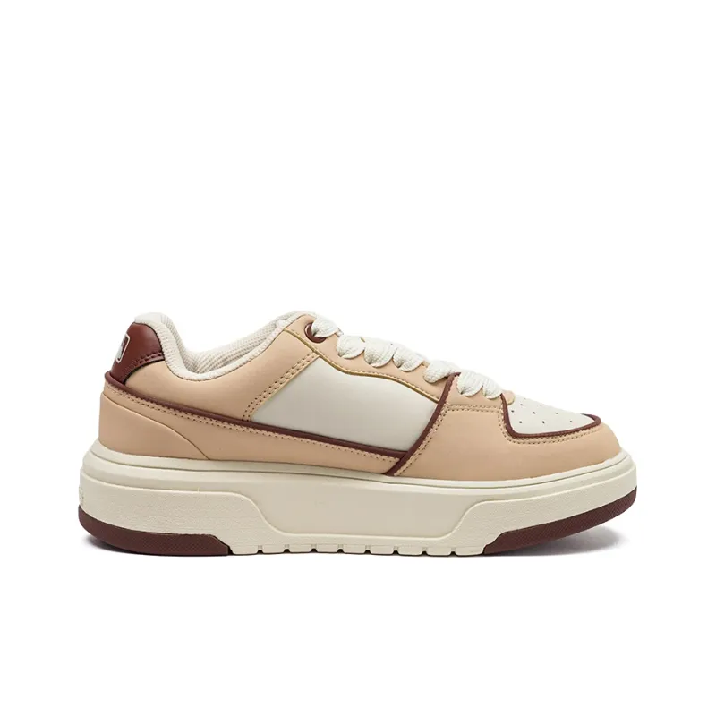 MLB Chunky Liner Skateboard Shoes Unisex Low Top Beige Yellow/White-1