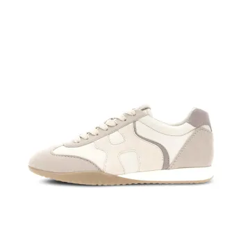 HOGAN Olympia Casual Shoes Women's Low-Top Beige/Pink/White