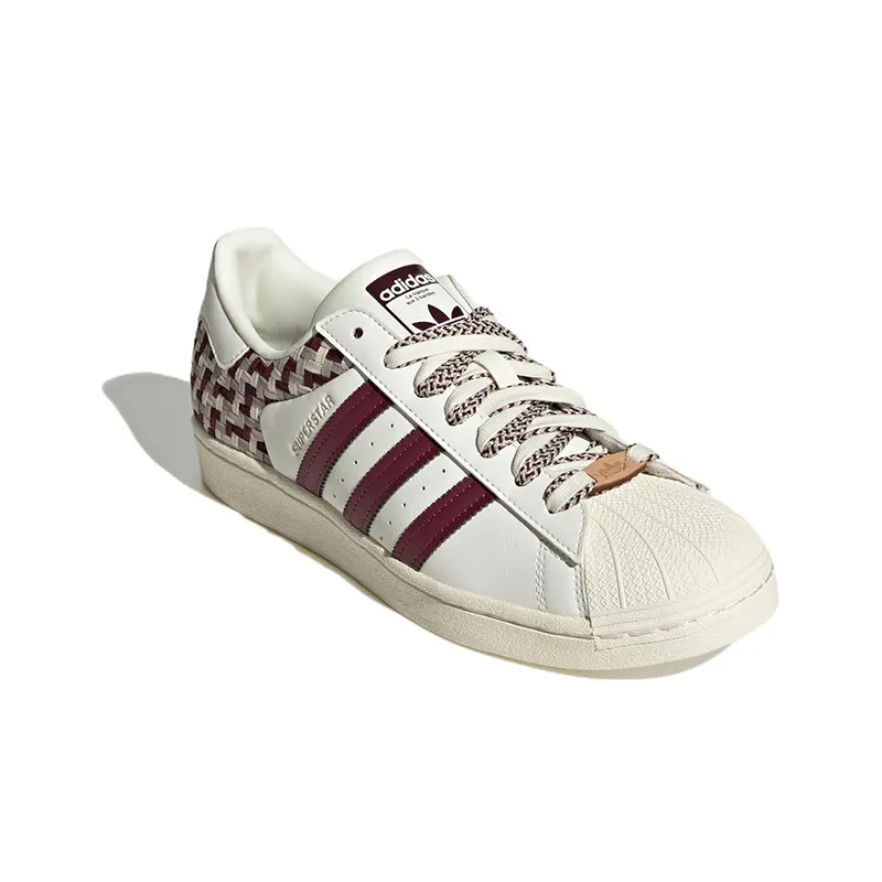 Adidas Originals Superstar Skateboard Shoes 'Off White Maroon' Women's-2